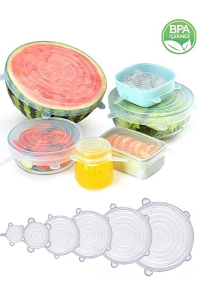 mucit home Silicone Cover 6 Pieces Flexible Silicone Cover 6 Sizes Reusable S...