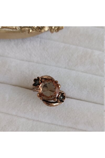 LENTE AKSESUAR خاتم نسائي أصلي قابل للتعديل مصنوع من النحاس النقي بنسبة 100% ...