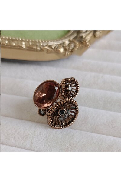 LENTE AKSESUAR 100% Pure Copper Color-Changing Natural Stone Adjustable Authe...