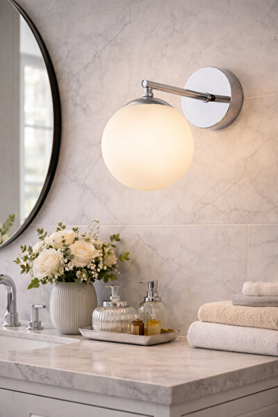 HubRom Απλίκα τοίχου, ELVIN 3525-01-CH 15x17 cm 1xE27-60W Χρώμιο