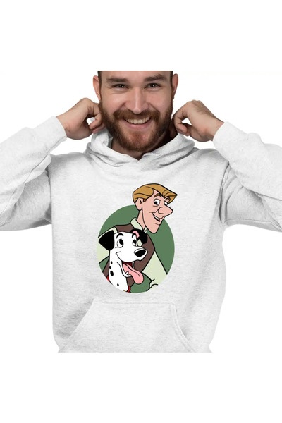 OEM Men's Hoodie 101 Dalmatians Roger Pongo Dalmatian Dog