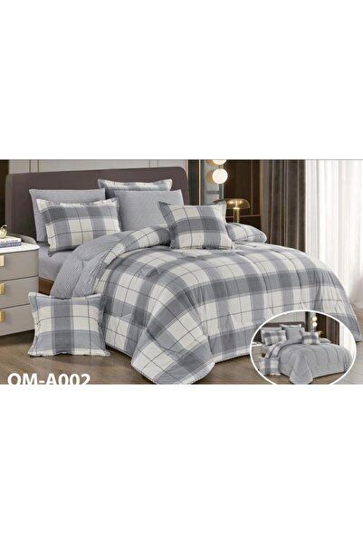 Moon Summer double bed sheet set, 8 pieces, 100% cotton, double-sided