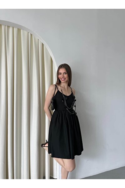 Milamia Strappy Midi Length Summer Dress with Pendant