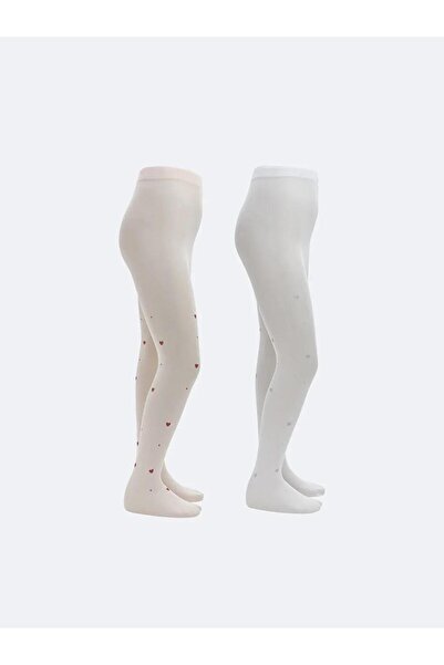 LC Waikiki Chiloți subțiri pentru fete cu model inimioare, pachet de 2 (S6)