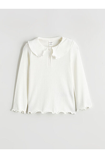 LC Waikiki تي شيرت بناتي ذو ياقة بيبي روبا مكشكشة من UZG STORE