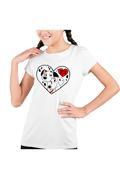 OEM Tricou Copii Fete 101 Dalmatieni Pongo Perdita Love Catei