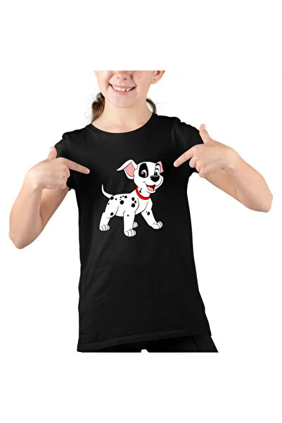 OEM Tricou Copii Fete 101 Dalmatieni Patch Catelus Dalmatian