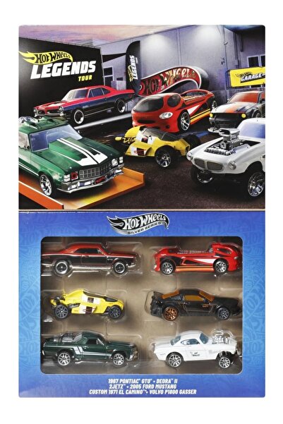 mattel Set de 6 mașini metalice Hot Wheels Legends Silver Series
