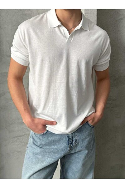 EAS GİYİM Short-Sleeved Polo Collar Sweater