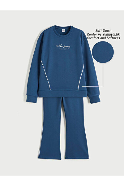 LC Waikiki Sweatshirt și pantaloni de trening Soft Touch pentru fete, cu gule...