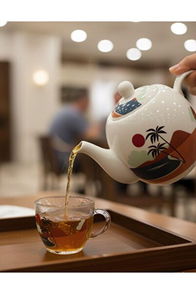 Afaq ابريق سيراميك برسم الجزيرة
