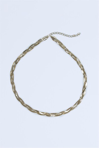 Perspective قلادة جديلة ذهبية