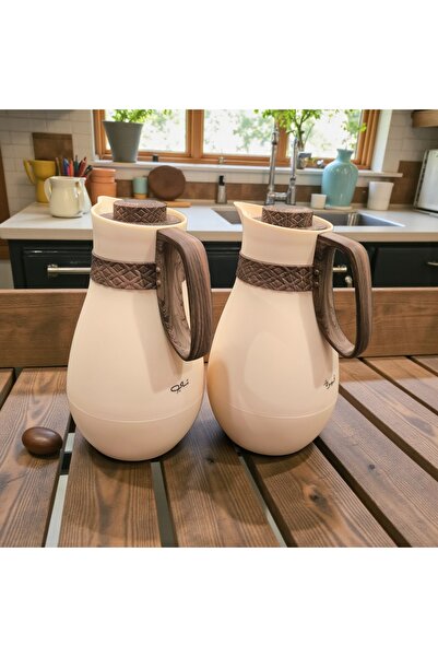 AR HOME ترمس شاي/قهوة - طقم ترمس - 1 لتر + 1 لتر