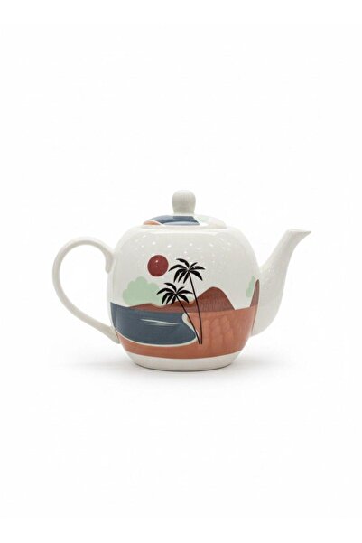 Afaq Ceramic teapot with an island design