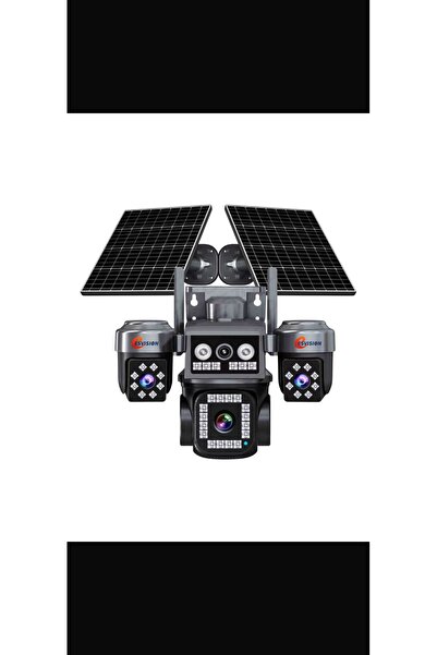 Kualite 4 Kameralı 12mp 2 Güneş Panelli Gece Görüşlü Güvenlik Kamerası 1 yıl ...