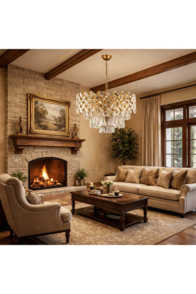 HubRom Κρυστάλλινος πολυέλαιος, MELINA 3854-06-FR 53x70 εκ. 10xE14-40W Αντίκα