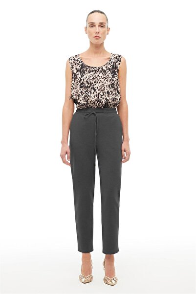 Perspective Antrasit Yüksek Bel Havuç Pantolon