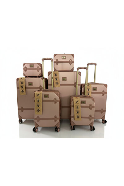 AMENAT Classic 7-piece luggage set with durable material and smooth, flexible...
