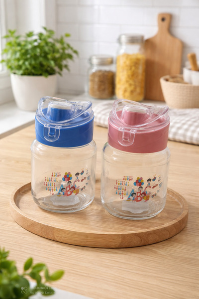 Sfmstore Cam çocuk matara sızdırmaz kapak 370 cc