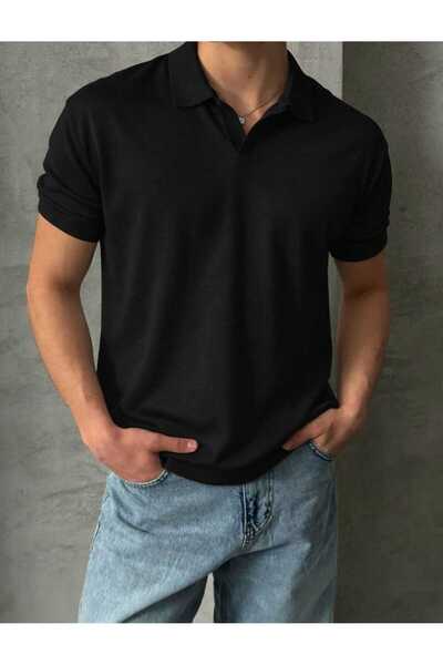 EAS GİYİM Short-Sleeved Polo Collar Sweater