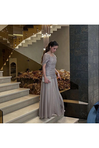 Savina Beige evening dress