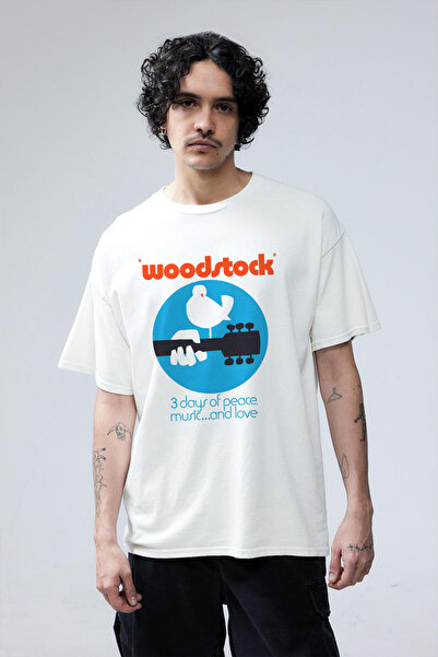 Tee&more. Unisex Oversize Woodstock Printed Premium T-Shirt