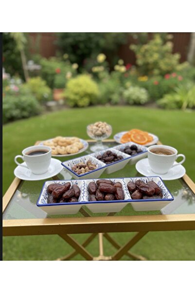 evinbizden 2'Lİ EL DEKORLU SERAMİK SUNUMLUK SOSLUK ÇEREZLİK HEDİYELİK KAHVALT...