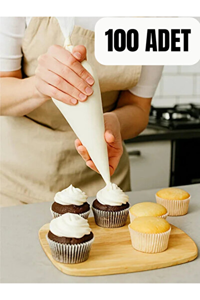 100PCS Large Size Disposable Cake Cream Squeeze Bag-100pcs Cream Squeeze Bag