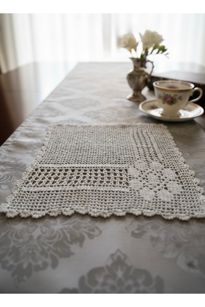 elişigönülişi Örgü dantel el işi tığ işi vintage nostaljik çeyizlik 4’lü