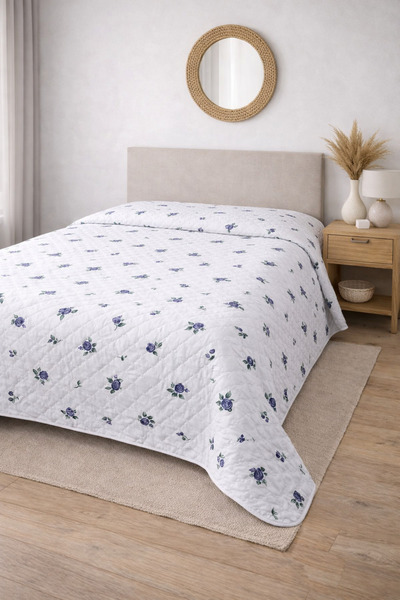 sternen glanz Cuvertură de pat multifuncțională din bumbac matlasat Laila, 20...