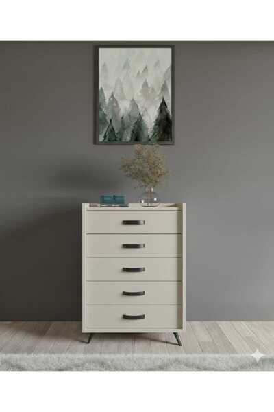 FUHO Evi 5 Çekmeceli Şifonyer Beyaz