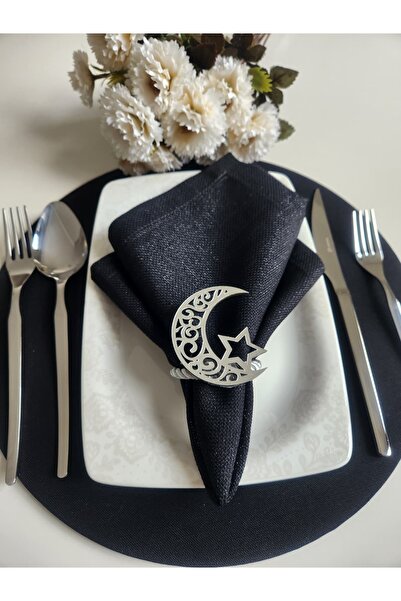 Runner Supla Home 6 Adet Ramazan Özel Gümüş Hilal Ve Yıldız Temalı Pleksi Peç...