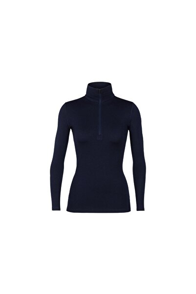 Icebreaker Women's Merino 260 Thermal Tech Half Zip Midnight Navy Blouse