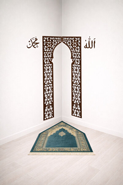 PRAYER ROOM SUITABLE FOR ALTAR CORNER WALLS MASJID DECORATIVE WOOD MDF ALTAR