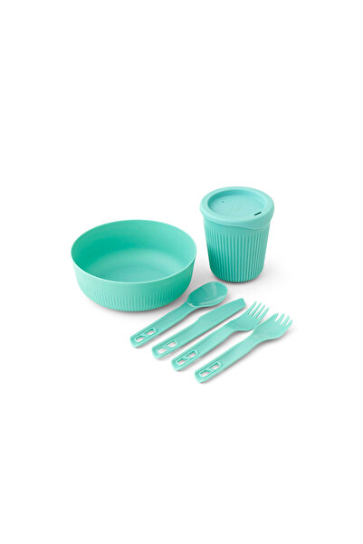 Sea to Summit Set Vase De Gatit Passage Dinnerware Set 1 Person [6 Piece] Aqu...
