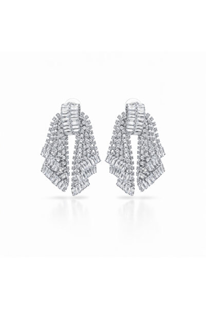 neslyaccessories Crystal Stone Showy Earrings