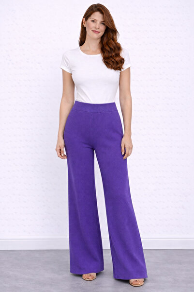 Neden Tekstil Elastic Waist Wide Leg Polyester Trousers