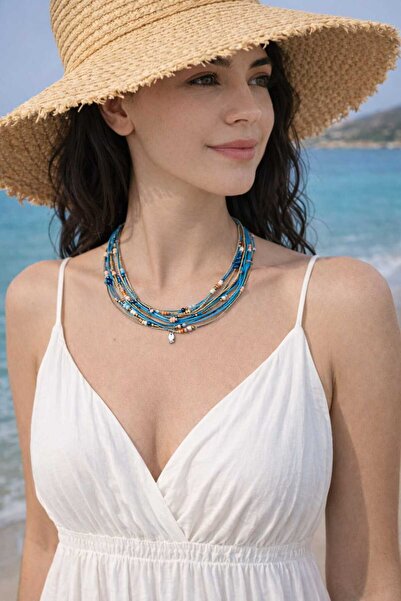 cleopatra takı aksesuar Calypso Sea Breeze Bohemian Hippie Women's Necklace