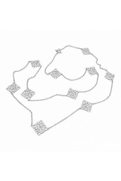neslyaccessories 100 cm Vip Long Silver Necklace