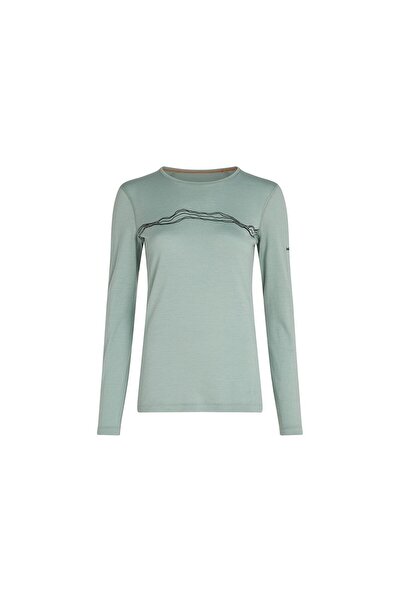 Icebreaker Merino Women's Blouse 200 Oasis Crewe Mountain Pulse Moss