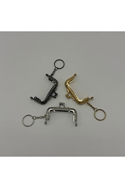 Aynalı 6.5cm Square Keychain Wallet Clip 3 Pieces