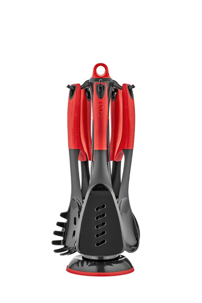 ozbience 6 Parça Teflon Servis ve Pişirme Seti, Kepçe, Kevgir, Spatula, Makar...