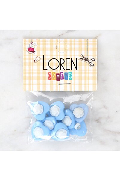 Leyaton لورين كرافتس زر أزرق 8 قطع - 3050 LWLHM-YTRS345