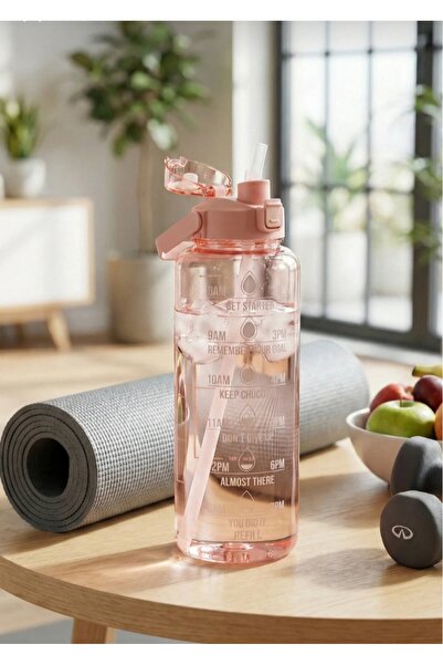 Saule 2 litre motivasyon suluk #pipetli#sticker hediyeli#matara suluk