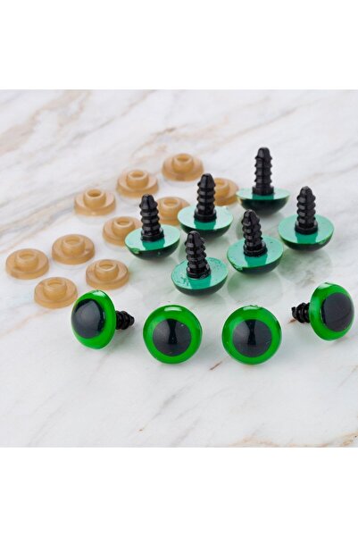 TEKNO 14 mm Green 5 Pairs Amigurumi Eyes
