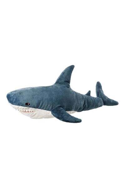 Generic لعبة سمكة قرش محشوة من زينهوم، طولها 100 سم