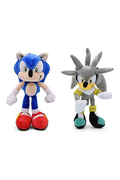 Generic مجموعة ألعاب ناعمة مستوحاة من سوبر سونيك، قطعتين، 27 سم