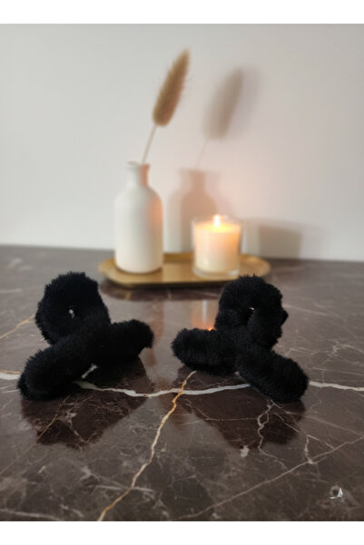 MY VİNTAGE Women's Large Size 2 Pieces Plush Furry Elegant Winter Clips Plush...