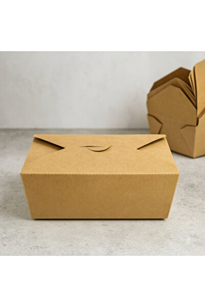 Generic Kraft Paper Food Packaging Box 5 Pieces