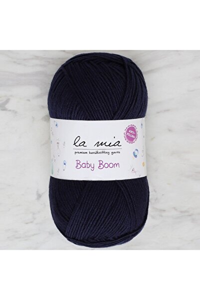 Leyaton La Mia Baby Boom Navy Blue Hand Knitting Yarn - 630 - 34424 Lwlhm-Ytr...